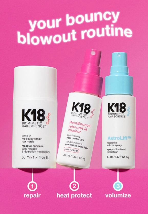 K18 BIOMIMETIC HAIRSCIENCE
salon blowout at home